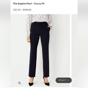 Ann Taylor curvy fit Sophia pant. Size 8